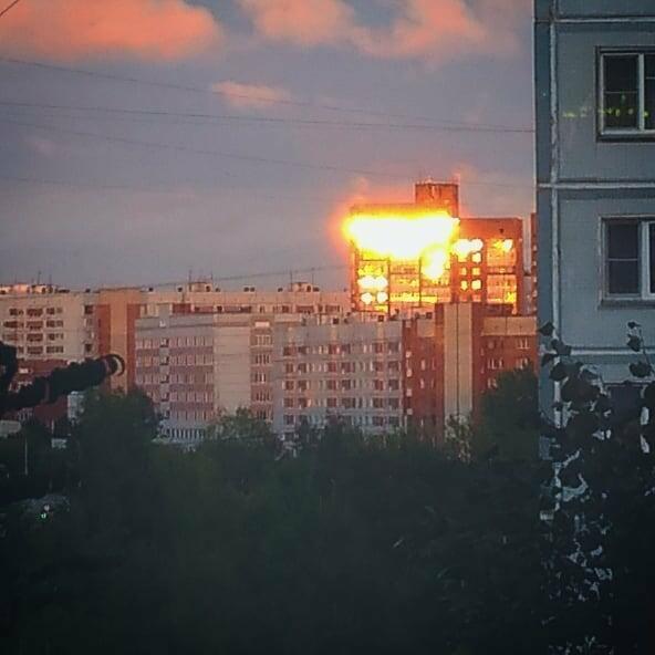 Закат в Новосибирске