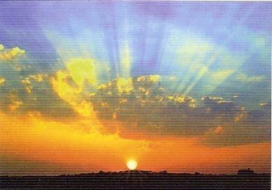 Когда луч солнца прикасается к окну.