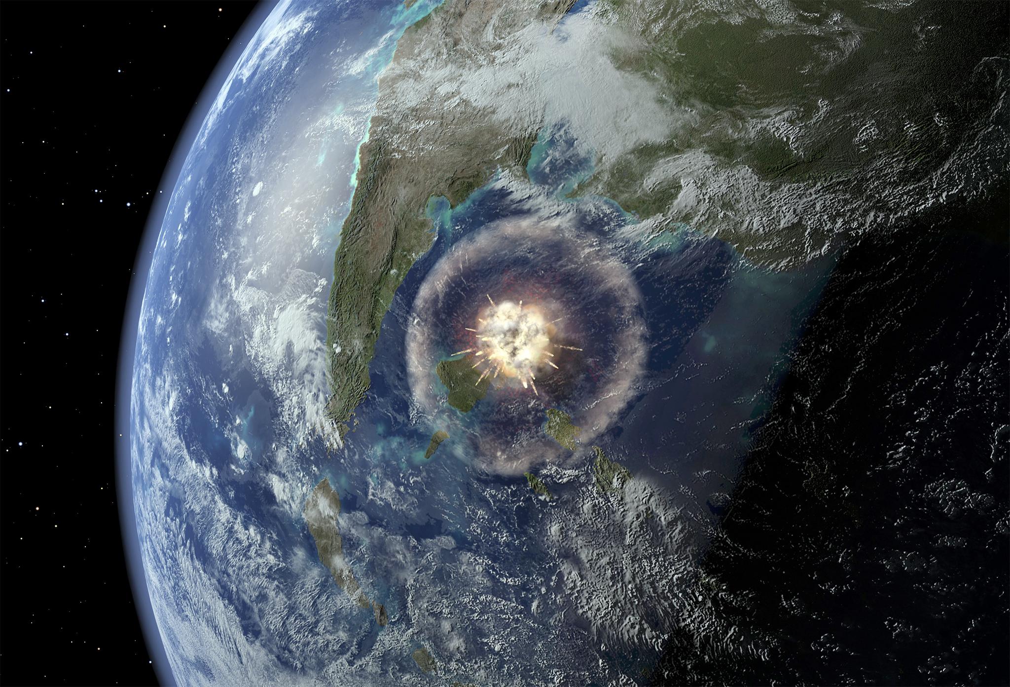 Планета земля катастрофа. Ударный кратер Чиксулуб. Кратер Чиксулуб Мексика. Кратер астероида Чиксулуб. Метеорит Чиксулуб.