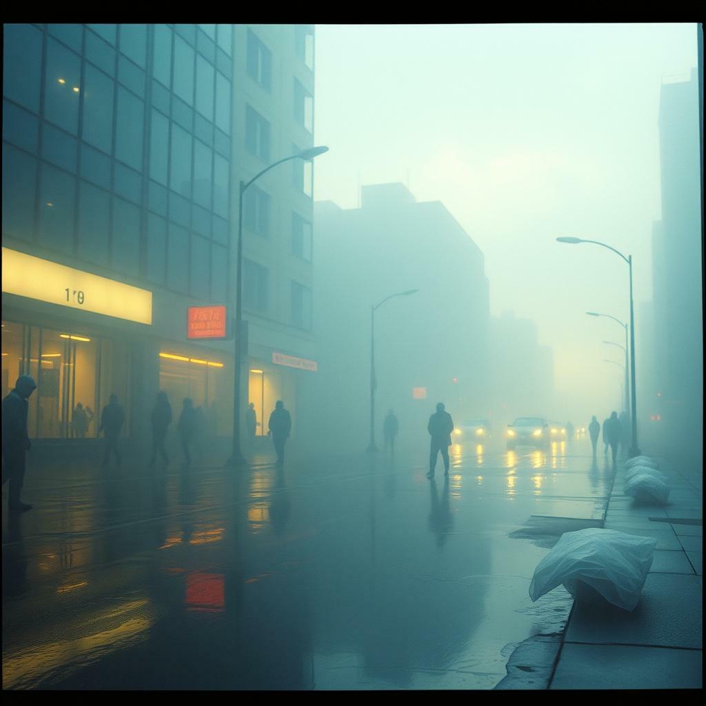 Идут по городу холодные туманы...