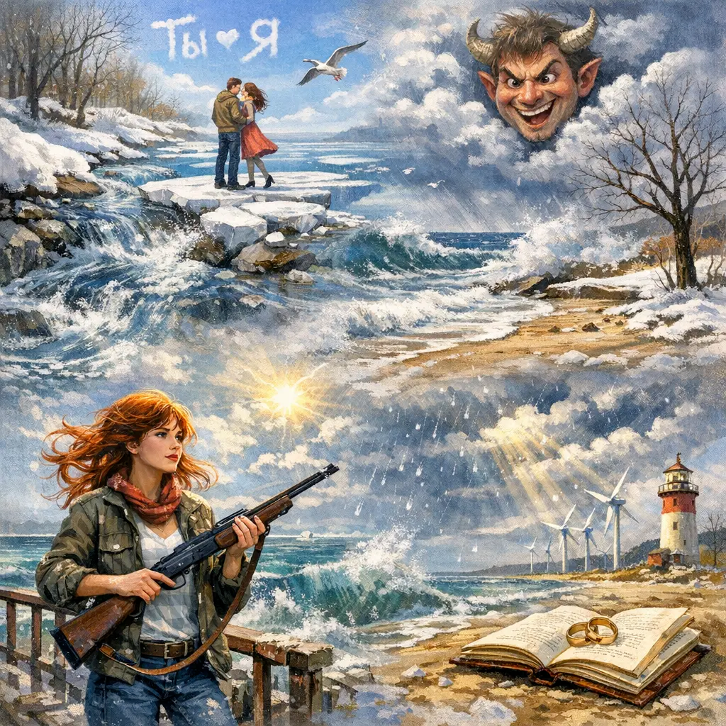 Март показывает рожки