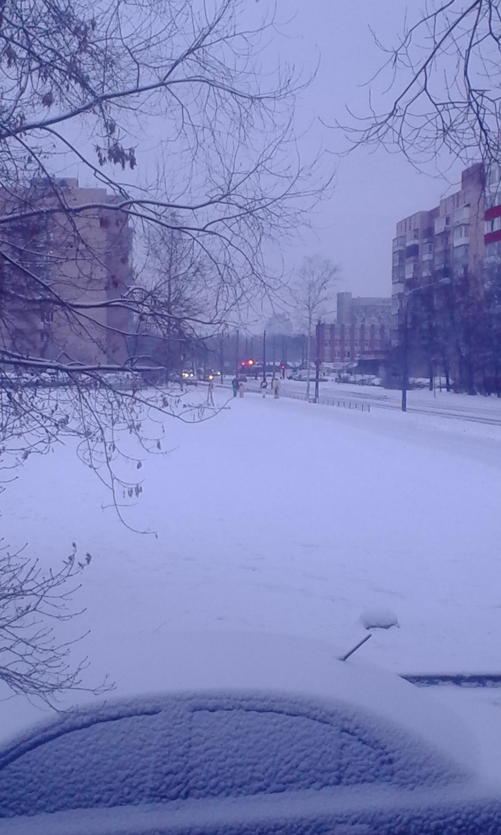 И снова в Питере снег!