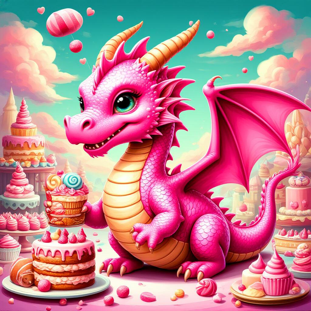 Розовый дракон
