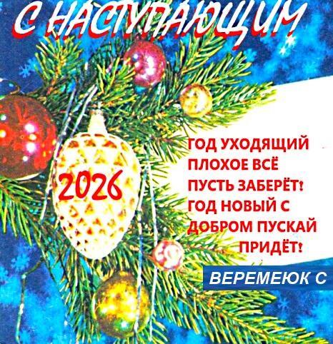 С наступающим Новым 2026 годом.