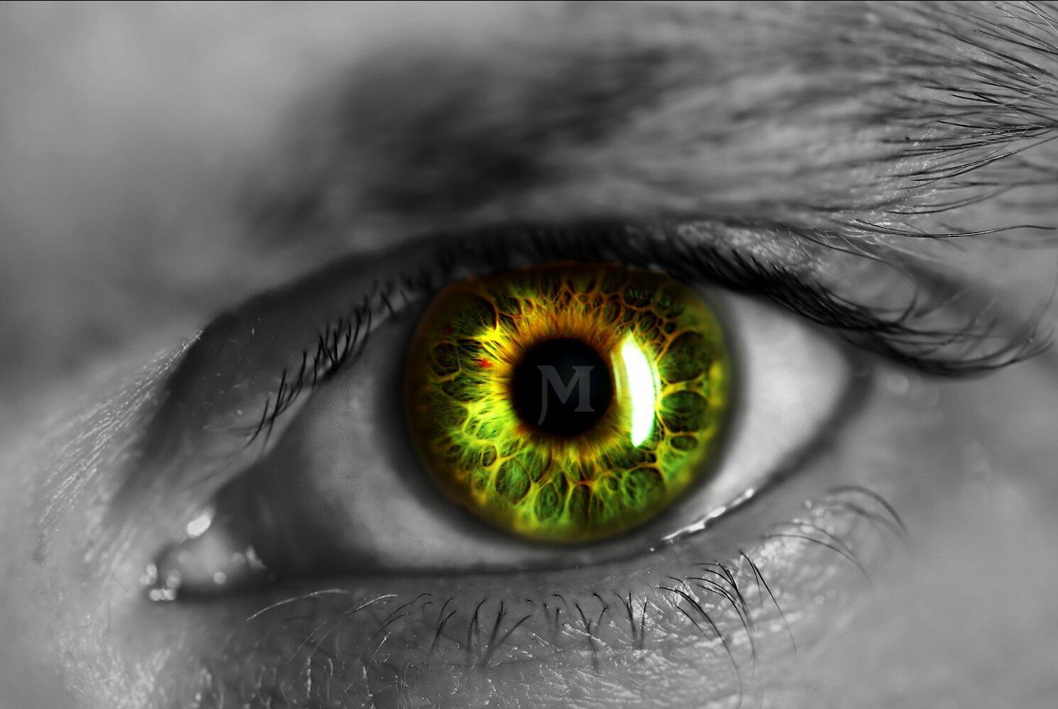 Зеленые глаза мужские