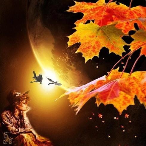 Уплывают листья в небо