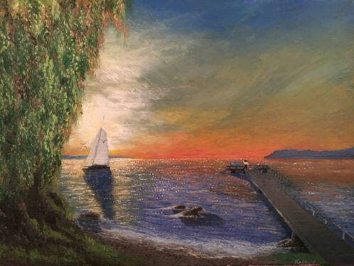 В парке музыка играла (вилланель)