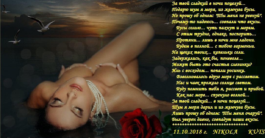 За твой сладкий в ночи поцелуй.