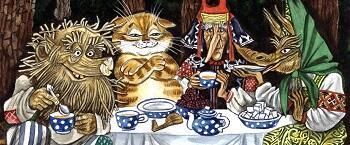 К Яге в избу идёт потоком зверь лесной!