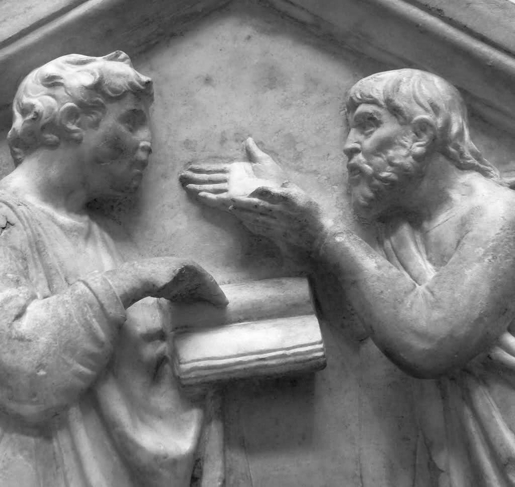 Аристотель и Платон скульптор лука делла Роббиа