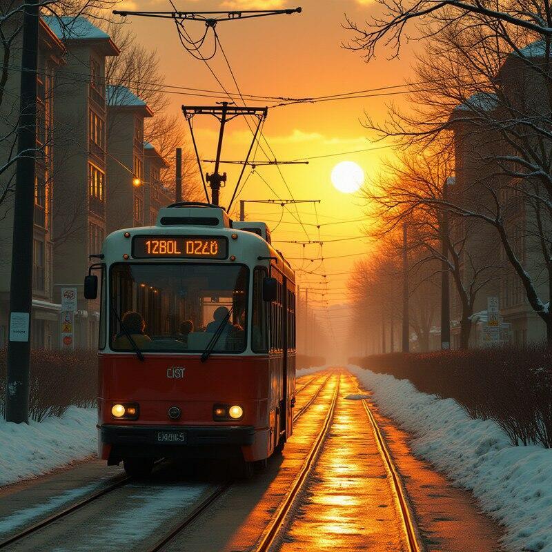 Утро в троллейбусе