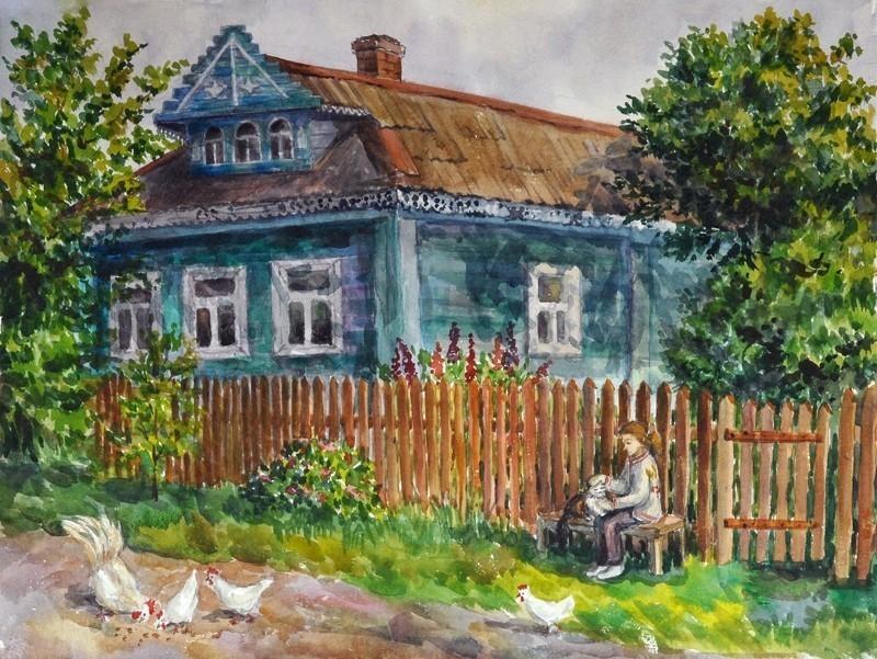 Моя деревня мой дом родной. Родной дом в деревне. Рисование домика в деревне. Деревенский дом гуашью. Картина Отчий дом.