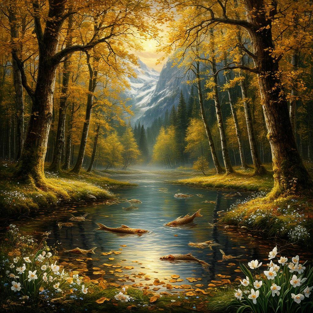 Вокруг весна вальсирует в воде