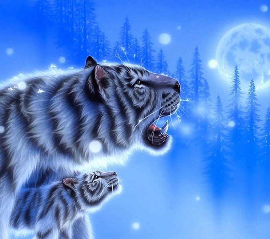 Тигрово-синее