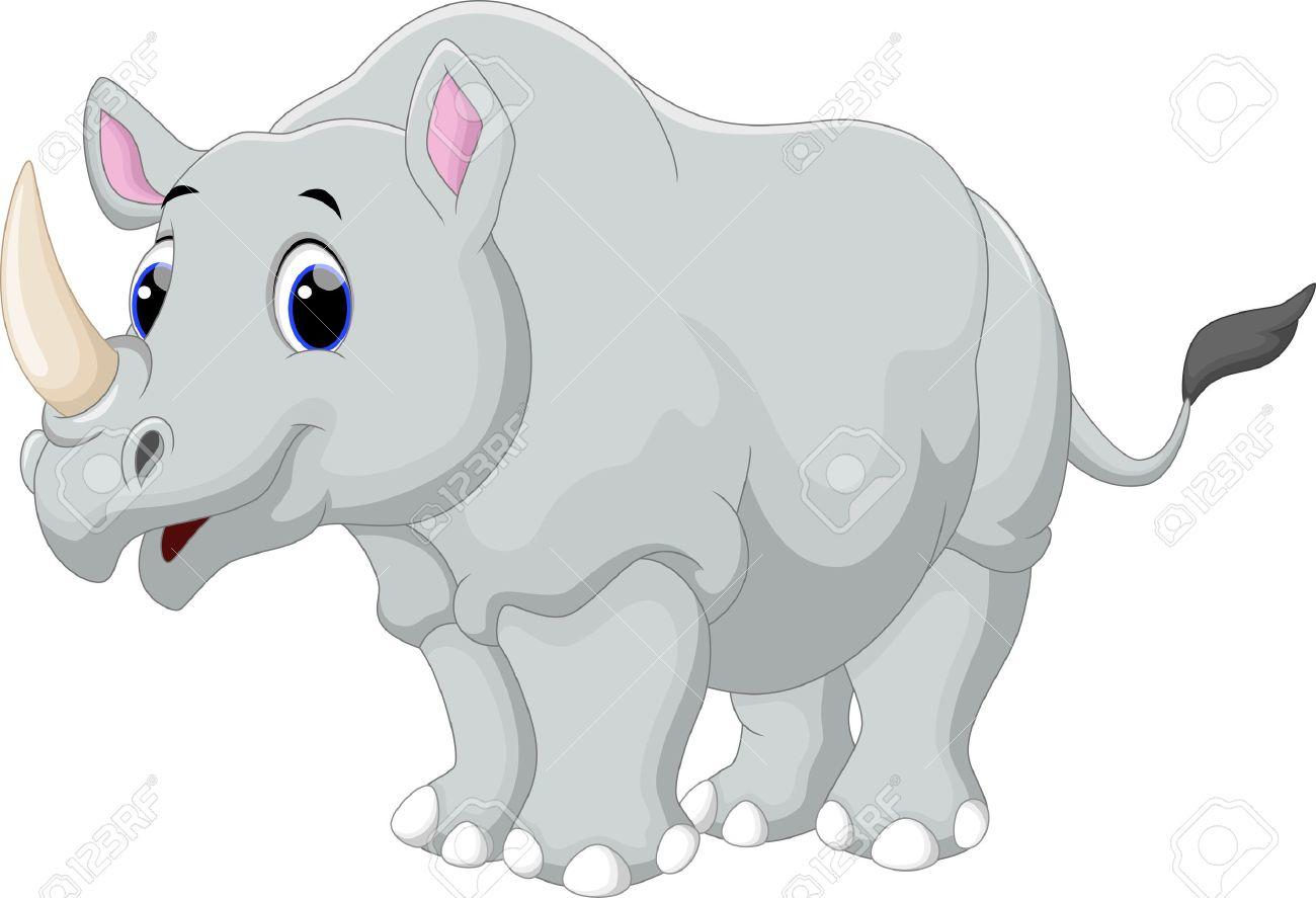Носорог мультяшны прозрачный