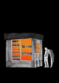 Гаражи и берёзы