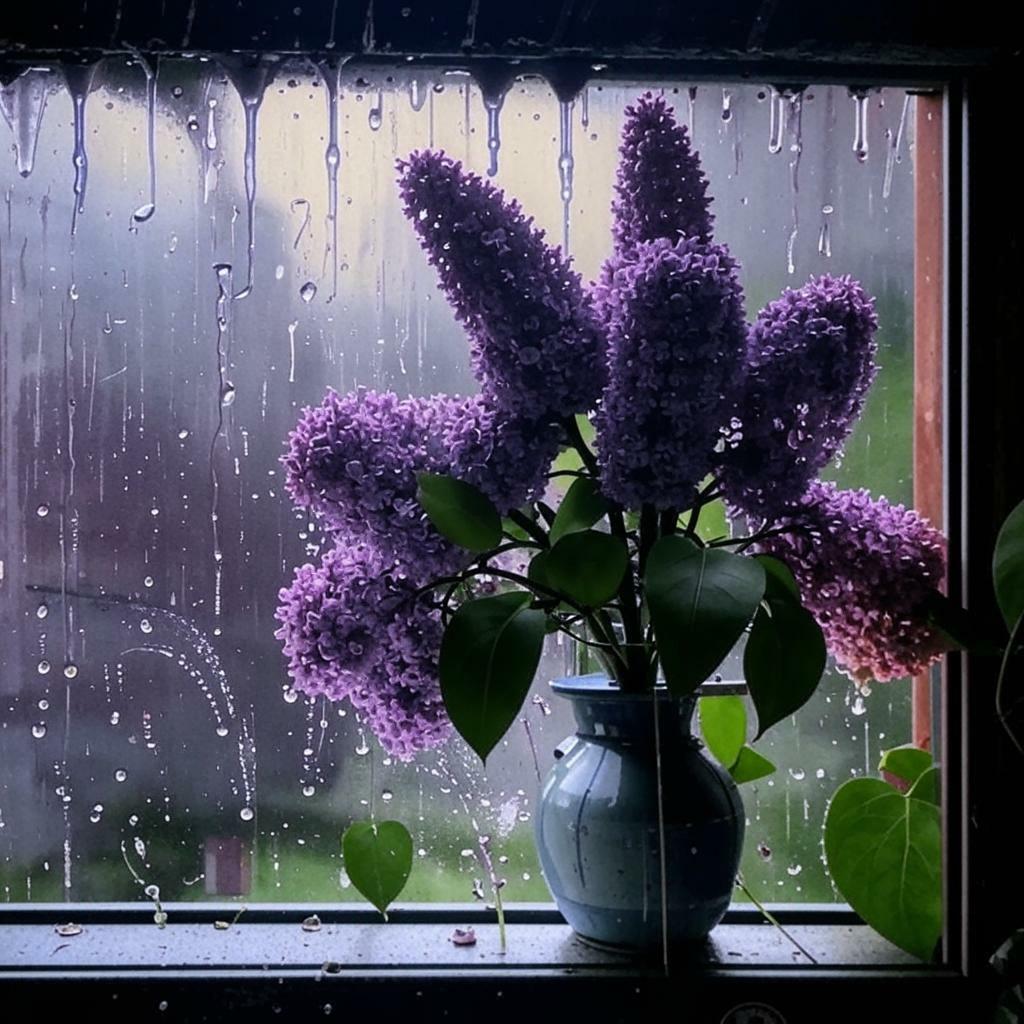 Долго дождь долбил по стёклам