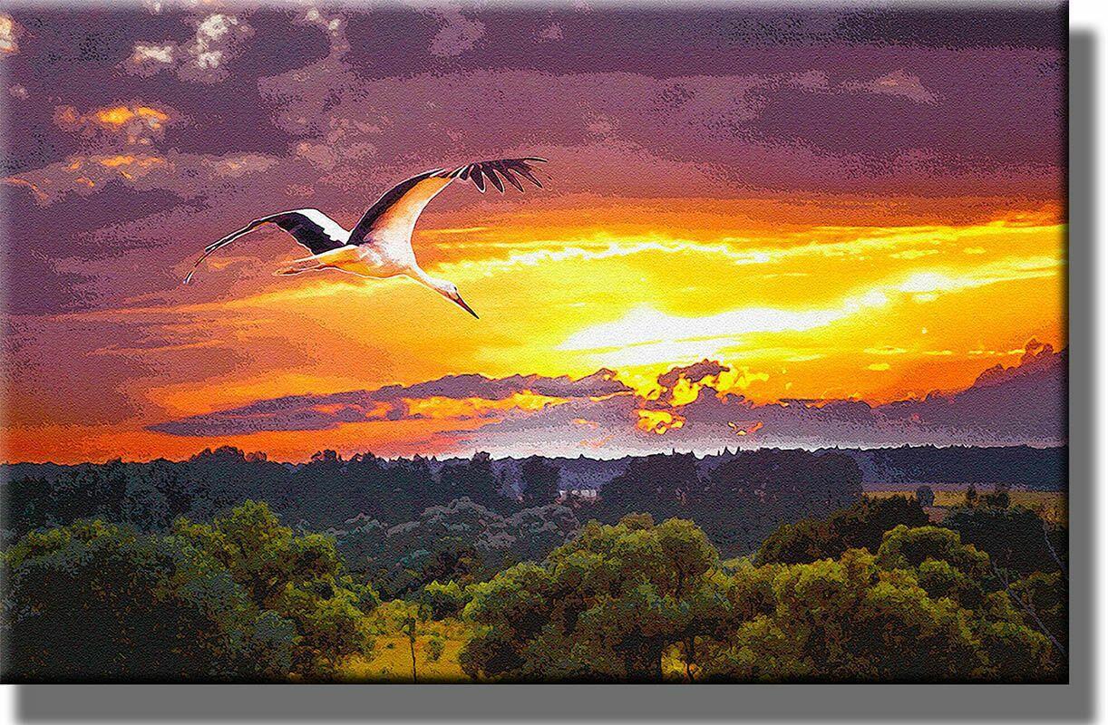 Лето улетает вместе с журавлём.