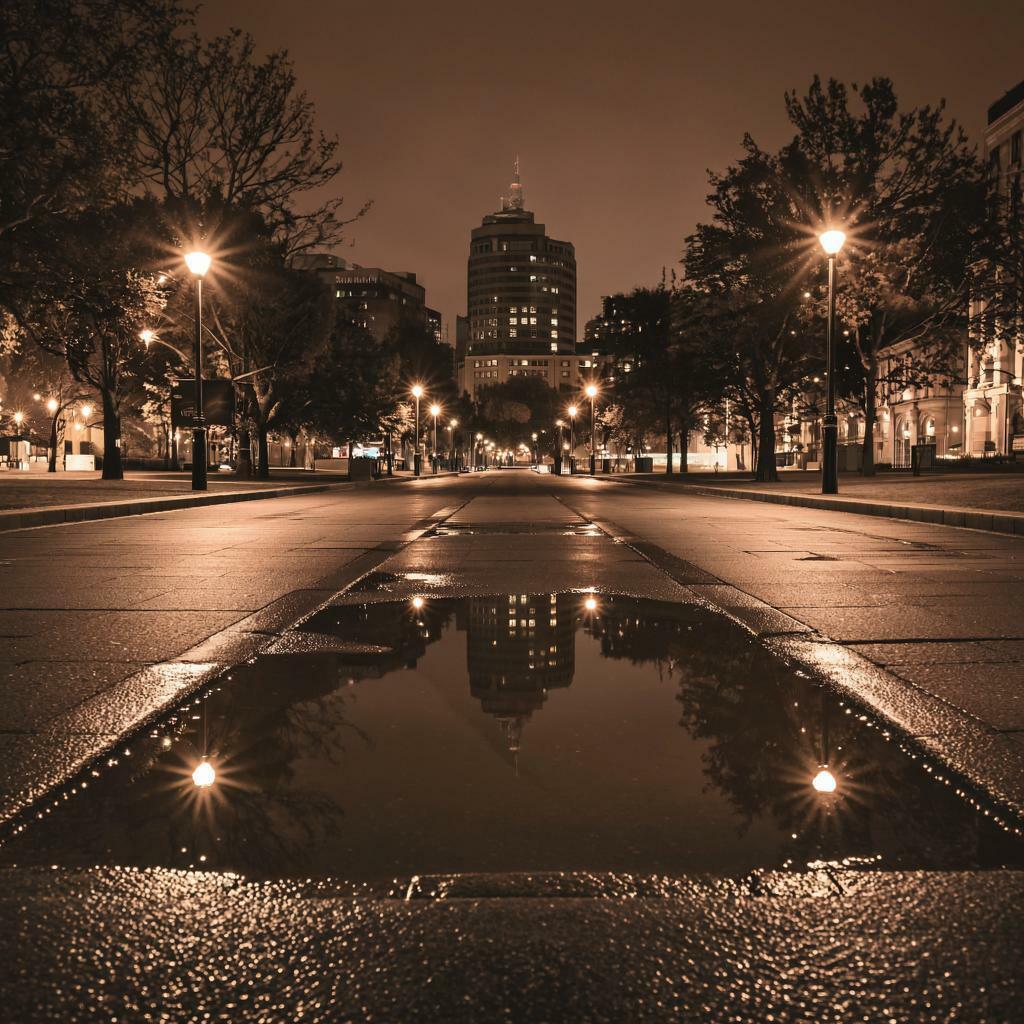 Постепенно город охватывает цвет коричневый