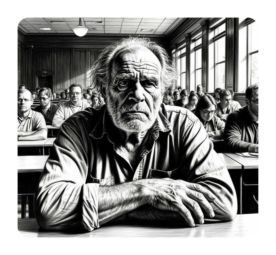The poetry reading. Charles Bukowski