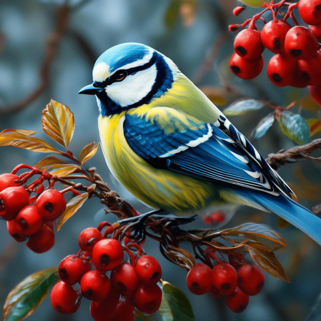 День красной Рябины и прилетевших синиц