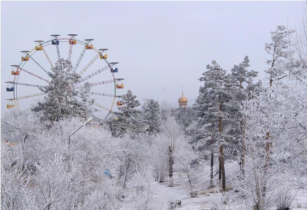 Зимний город.