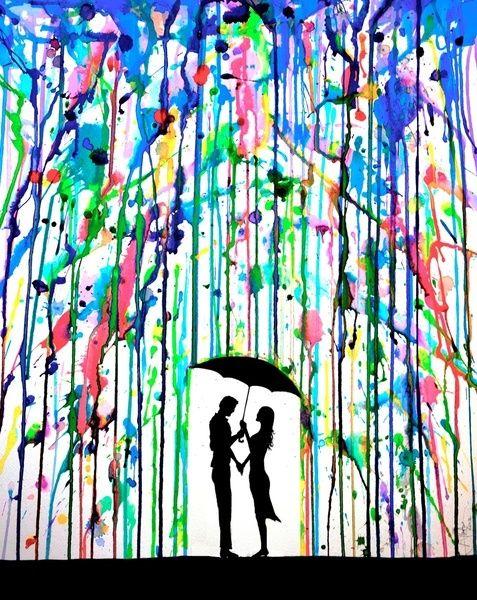 влюбленные зонтики