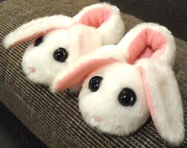 В моих тапках.