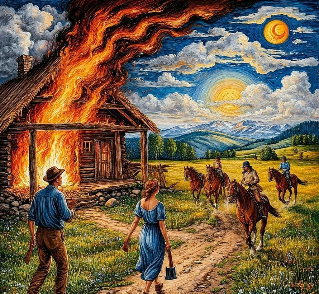 Изба горела...