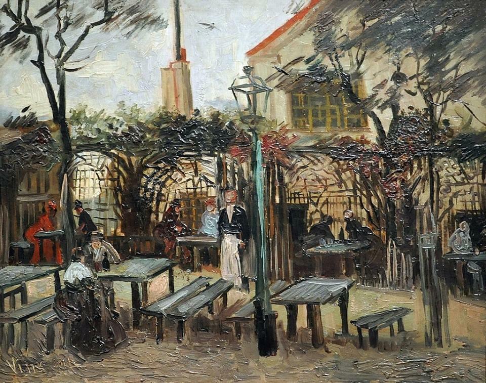 поздняя осень и парижское кафе. из серии крыши Парижа