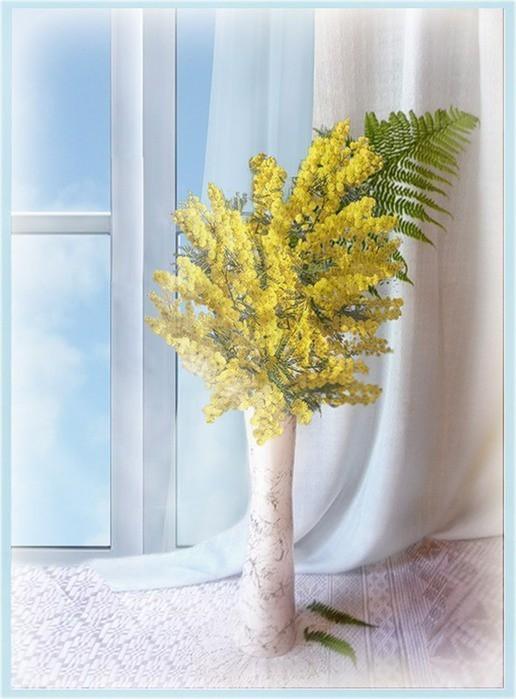 Букет мимоз.