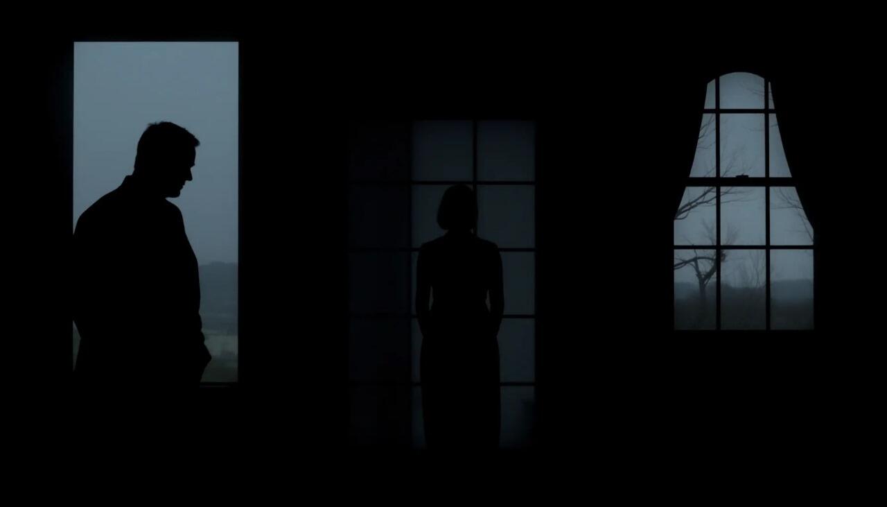 Он уходил. Она молчала.