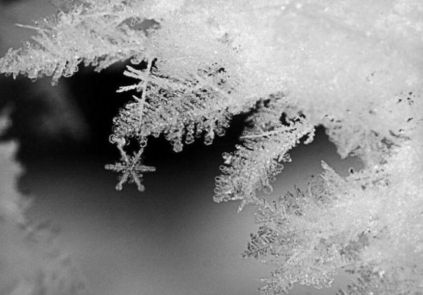 Накладывает ретушь снегопад