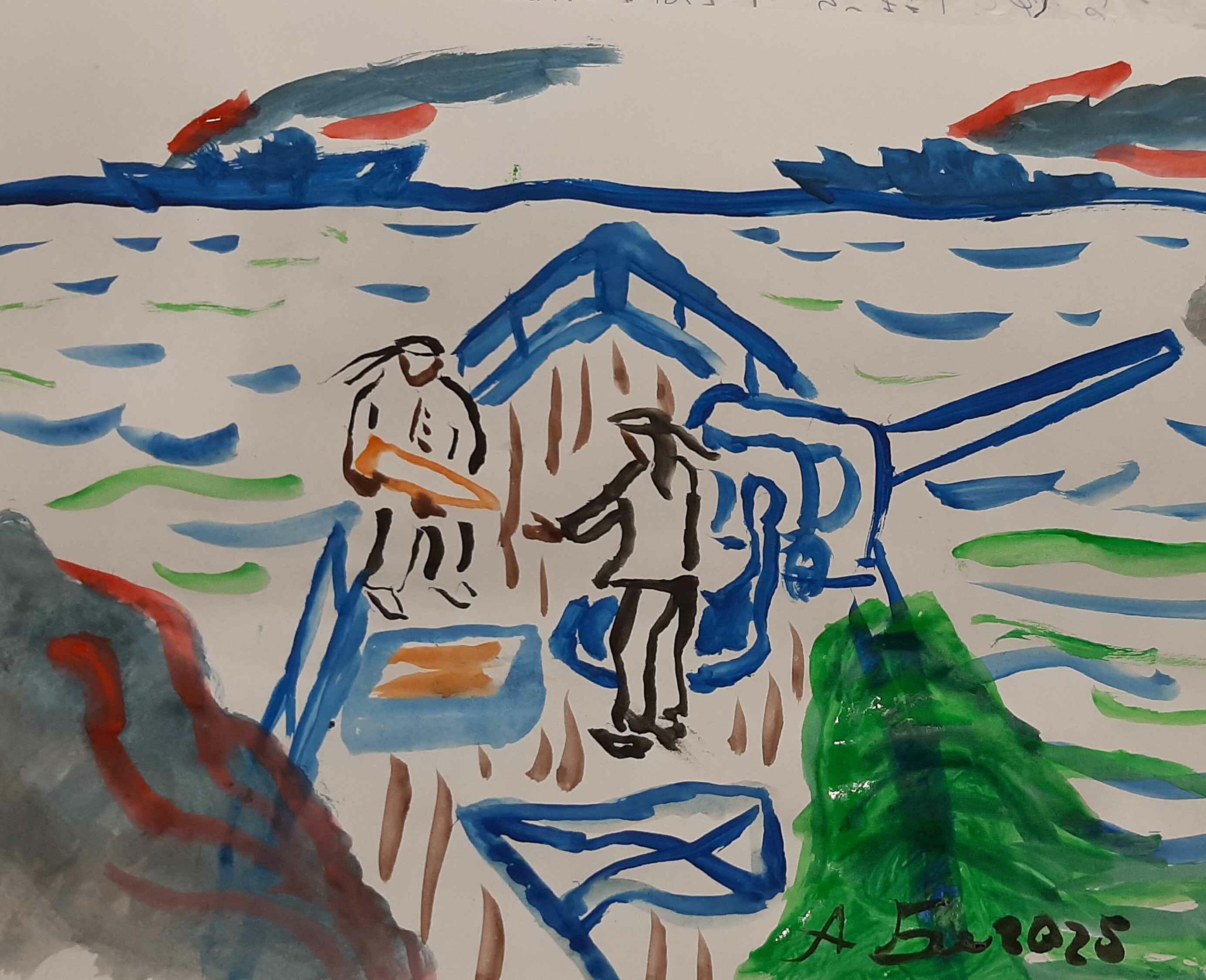 Песня о военном корабле(Сл.,Муз.,Исп.,Рис.-Александр Бережный).