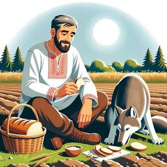 Волк и мужик  Сказка в стихах