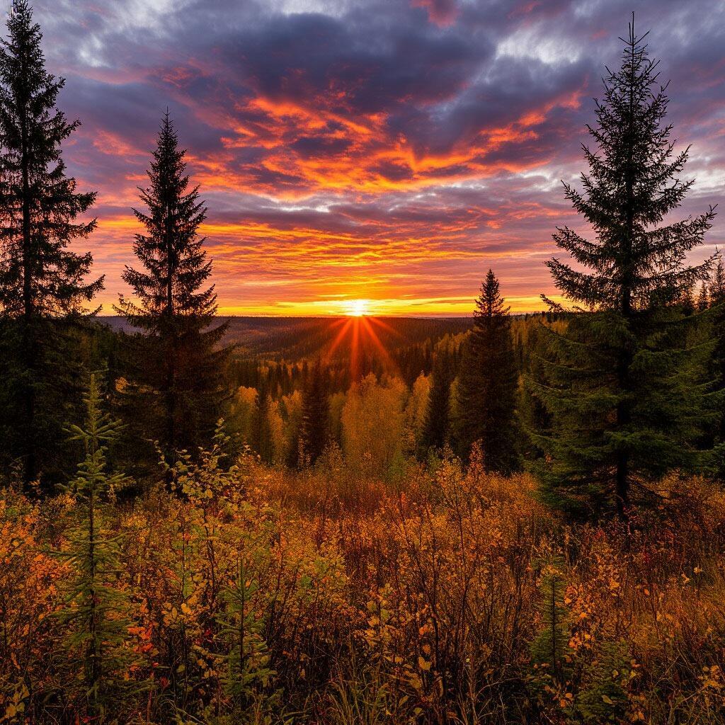 Закат расплавил облака