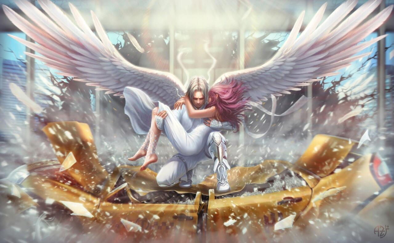 Двое смотрели в окно... Архангел и Любовь...