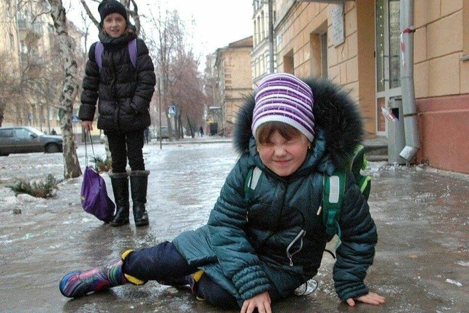 Гололёд в январе