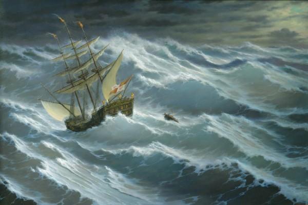 Паруса распустились, бьют по ветру крылом